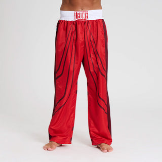 Calças de Kickboxing WAKO Leone AB992 Vermelho 