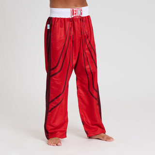 Calças de Kickboxing WAKO Leone AB992 Vermelho 