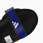 Caneleiras com parapiede Adidas Pro Kickboxing WAKO Azul-branco 
