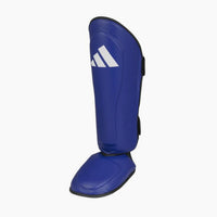 Caneleiras com parapiede Adidas Pro Kickboxing WAKO Azul-branco 