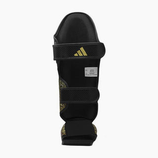 Caneleiras com parapeito Adidas Pro Kickboxing WAKO Preto-ouro 