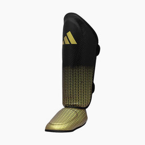 Caneleiras com parapeito Adidas Pro Kickboxing WAKO Preto-ouro 