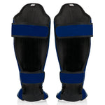 Caneleiras Fairtex SP5 de competição com proteção para os pés Azul