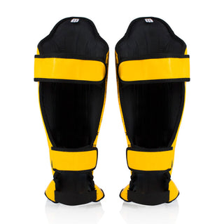 Caneleiras Fairtex Competição SP5 com protetor de pés Amarelo 