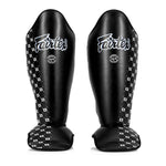 Caneleiras Fairtex Competição SP5 com proteção de pés Preto 
