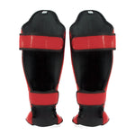 Caneleiras Fairtex Competição SP5 com protetor de pés Vermelho 