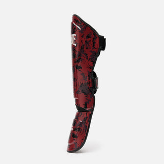 Caneleiras Leone Urban Fighter PT118 camuflado vermelho-preto 
