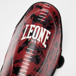 Caneleiras Leone Urban Fighter PT118 camuflado vermelho-preto 