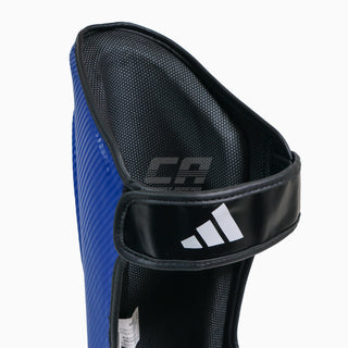 Caneleiras com parapiede Adidas Pro Kickboxing WAKO Azul-branco 