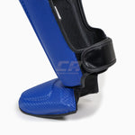 Caneleiras com parapiede Adidas Pro Kickboxing WAKO Azul-branco 