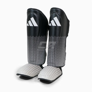 Caneleiras com para-pé Adidas Pro Kickboxing WAKO Preto-branco 