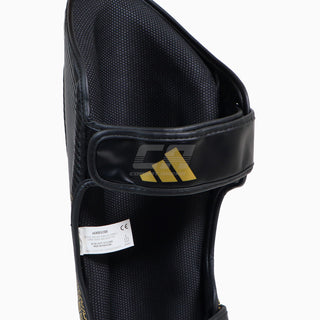 Caneleiras com parapeito Adidas Pro Kickboxing WAKO Preto-ouro 