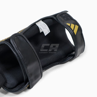 Caneleiras com parapeito Adidas Pro Kickboxing WAKO Preto-ouro 