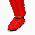Caneleiras com parapeito Adidas Pro Kickboxing WAKO Vermelho-branco 