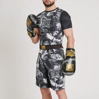 Rashguard Leone IUTER Barbed Wire AB06IU Preto-Combat Arena