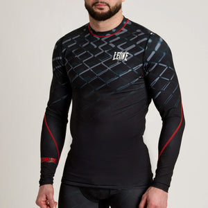 Rashguard Leone MMA Cage AB973 Cinzento escuro-Combat Arena