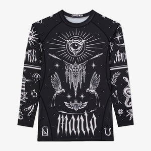 Rashguard Manto Amor Fati maniche lunghe Nero-Combat Arena