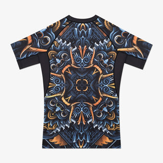Rashguard Manto Barong de manga curta Preto-Combat Arena