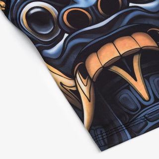 Rashguard Manto Barong de manga curta Preto-Combat Arena