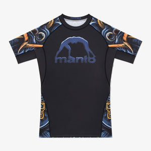 Rashguard Manto Barong de manga curta Preto-Combat Arena