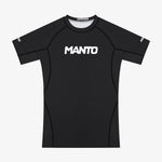 Rashguard Manto Logo Dual maniche corte Nero-Combat Arena