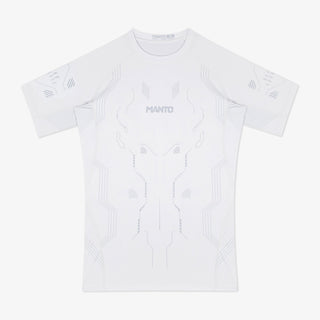 Rashguard Manto Shield manga curta Branco-Combat Arena