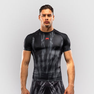 Rashguard Venum Demon mangas curtas Preto-cinzento-Combat Arena