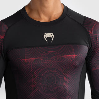 Rashguard Venum G-Fit Air mangas compridas Preto-vermelho 