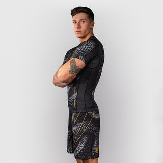 Rashguard Venum Matupa mangas curtas Preto-cinza-Combat Arena