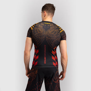 Rashguard Venum Quetzal Fury mangas curtas Preto-vermelho 