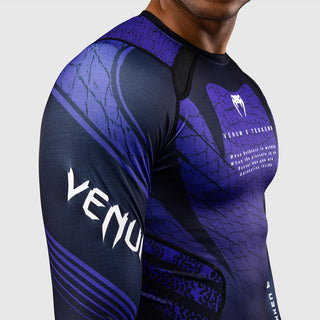 Rashguard Venum Tekken 8 Kazuya mangas compridas Preto-roxo-Combat Arena