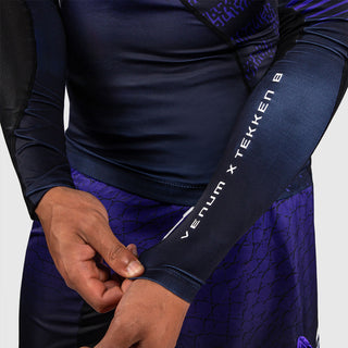 Rashguard Venum Tekken 8 Kazuya mangas compridas Preto-roxo-Combat Arena