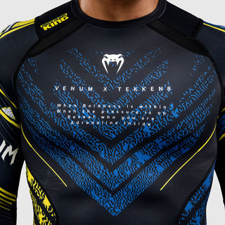 Rashguard Venum Tekken 8 King mangas compridas Preto-amarelo-Combat Arena
