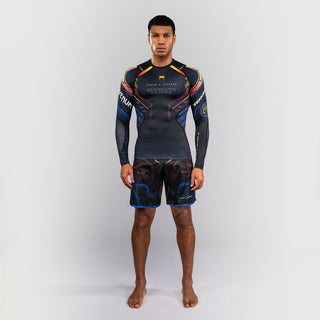 Rashguard Venum Tekken 8 Yoshimitsu mangas compridas Preto-laranja-Combat Arena