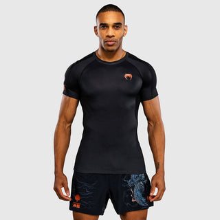 Rashguard Venum Thunder Dragon manga curta Preto-Combat Arena