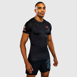 Rashguard Venum Thunder Dragon manga curta Preto-Combat Arena