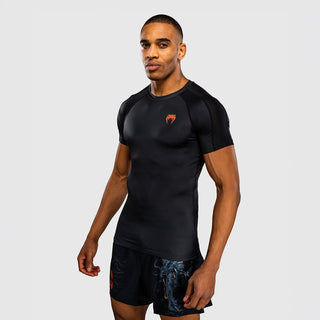 Rashguard Venum Thunder Dragon manga curta Preto-Combat Arena
