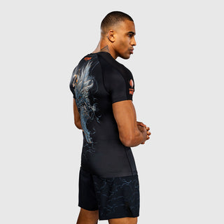 Rashguard Venum Thunder Dragon manga curta Preto-Combat Arena