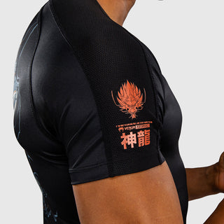Rashguard Venum Thunder Dragon manga curta Preto-Combat Arena