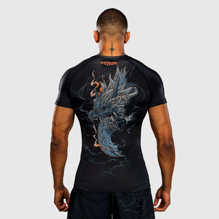 Rashguard Venum Thunder Dragon manga curta Preto-Combat Arena