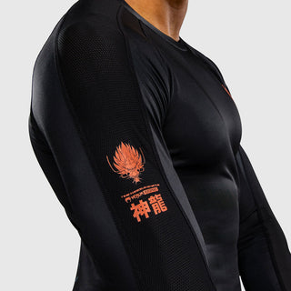 Rashguard Venum Thunder Dragon mangas compridas Preto-Combat Arena