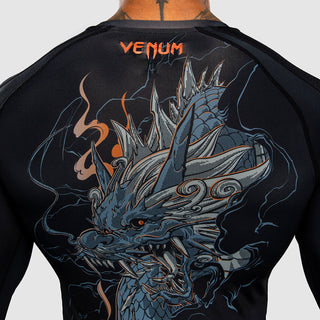 Rashguard Venum Thunder Dragon mangas compridas Preto-Combat Arena