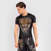 Rashguard Venum Tiger maniche corte Nero-Combat Arena
