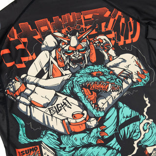 Rashguard Half Sumo Kaiju vs Mecha 