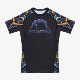 Rashguard Manto Barong de manga curta Preto 