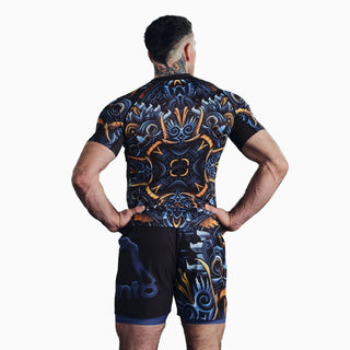 Rashguard Manto Barong de manga curta Preto 