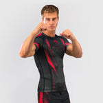 Rashguard Venum Amazonia Reborn mangas curtas Preto-vermelho 