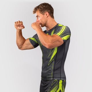 Rashguard Venum Amazonia Reborn mangas curtas Preto-verde 