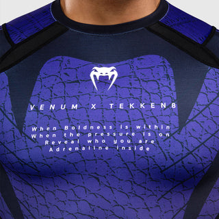 Rashguard Venum Tekken 8 Kazuya mangas compridas Preto-roxo 