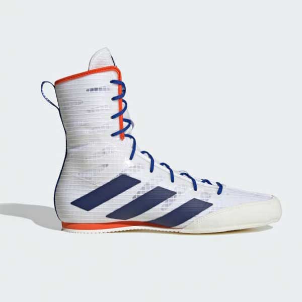 Sapatos de Boxe Adidas Box Hog 4 Branco-azul 